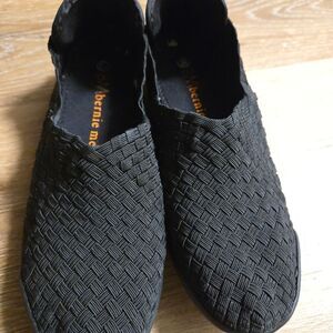 bernie mev. Men's Black Woven Shoes